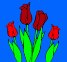 Dibujo Tulipanes pintado por susana