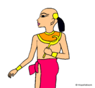 Dibujo Niño faraón pintado por lucia