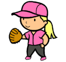 Dibujo Jugadora de béisbol pintado por TONY