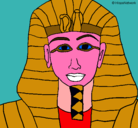 Dibujo Tutankamon pintado por tribilin