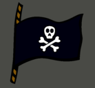 Dibujo Bandera pirata pintado por joselius