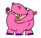Dibujo Hipopótamo pintado por IARAYNAYLA