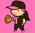Dibujo Jugadora de béisbol pintado por karlet