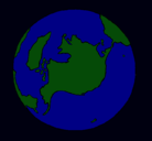 Dibujo Planeta Tierra pintado por noe