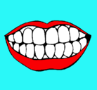 Dibujo Boca y dientes pintado por Theresita