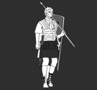 Dibujo Soldado romano pintado por lali