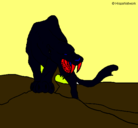 Dibujo Tigre con afilados colmillos pintado por david