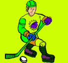 Dibujo Jugador de hockey sobre hielo pintado por jesusu