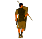 Dibujo Soldado romano pintado por andres9