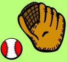 Dibujo Guante y bola de béisbol pintado por sullinmc