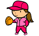 Dibujo Jugadora de béisbol pintado por chinoynacho