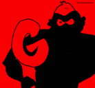Dibujo Gorila pintado por alex