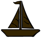Dibujo Barco velero pintado por ospino