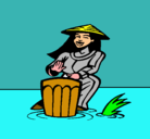 Dibujo Mujer tocando el bongó pintado por mario