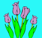 Dibujo Tulipanes pintado por olaia
