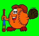 Dibujo Bola de béisbol pintado por joanm