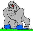 Dibujo Gorila pintado por harold
