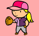 Dibujo Jugadora de béisbol pintado por nataly
