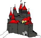 Dibujo Castillo medieval pintado por javier