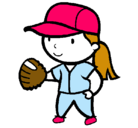 Dibujo Jugadora de béisbol pintado por Cynthia...