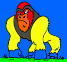 Dibujo Gorila pintado por iker