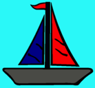 Dibujo Barco velero pintado por adriana