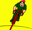 Dibujo Ciclista con gorra pintado por juandavidcastaeda