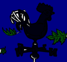 Dibujo Veletas y gallo pintado por lupita