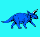 Dibujo Triceratops pintado por SANTIAGO