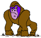 Dibujo Gorila pintado por kiara