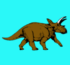 Dibujo Triceratops pintado por abraham