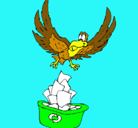 Dibujo Águila reciclando pintado por sebastiangutierrezjuare