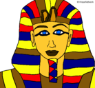 Dibujo Tutankamon pintado por brian