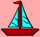 Dibujo Barco velero pintado por debora