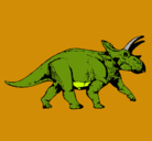 Dibujo Triceratops pintado por nacho