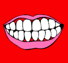 Dibujo Boca y dientes pintado por pilyiridia