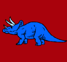 Dibujo Triceratops pintado por neyson