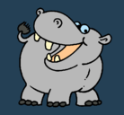 Dibujo Hipopótamo pintado por saindy