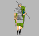 Dibujo Soldado romano pintado por kaled