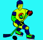 Dibujo Jugador de hockey sobre hielo pintado por joaquin