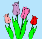 Dibujo Tulipanes pintado por rocio