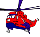 Dibujo Helicóptero al rescate pintado por CRISIS