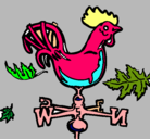 Dibujo Veletas y gallo pintado por hellen