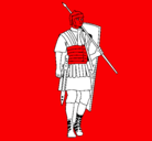 Dibujo Soldado romano pintado por popipu