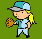 Dibujo Jugadora de béisbol pintado por betsandra
