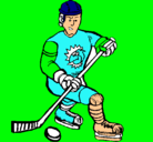 Dibujo Jugador de hockey sobre hielo pintado por valeriamtyor