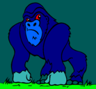 Dibujo Gorila pintado por david