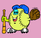 Dibujo Bola de béisbol pintado por Josue
