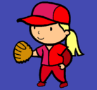 Dibujo Jugadora de béisbol pintado por aislinnmarianacevedo