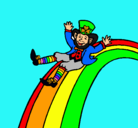 Dibujo Duende en el arco iris pintado por duende